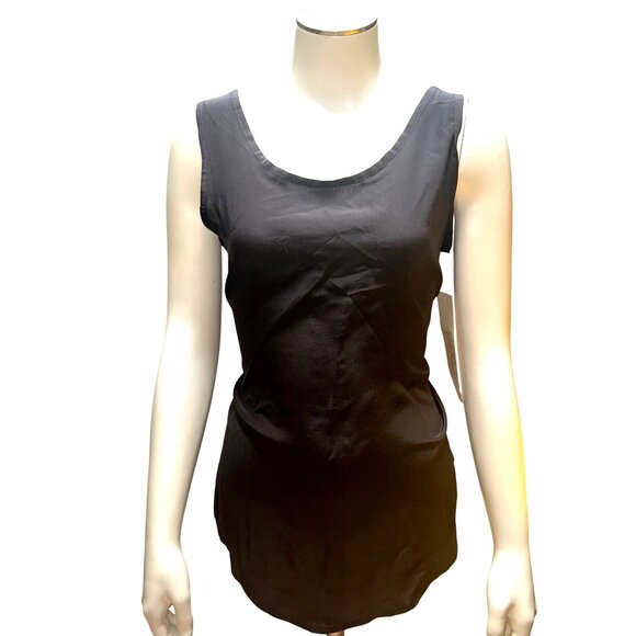 Bob Mackie Size 4 Black Silk Tank Top Vintage Luxury Sleeveless City Chic Luxury - Picture 2 of 9